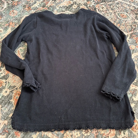 Vintage Sequined Butterfly Heart Sweater Grandmacore Glam Whimsical Eclectic - Picture 7 of 7